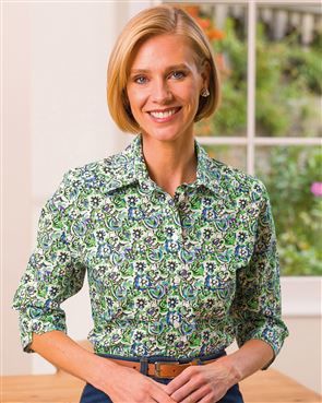 women's patterned blouse